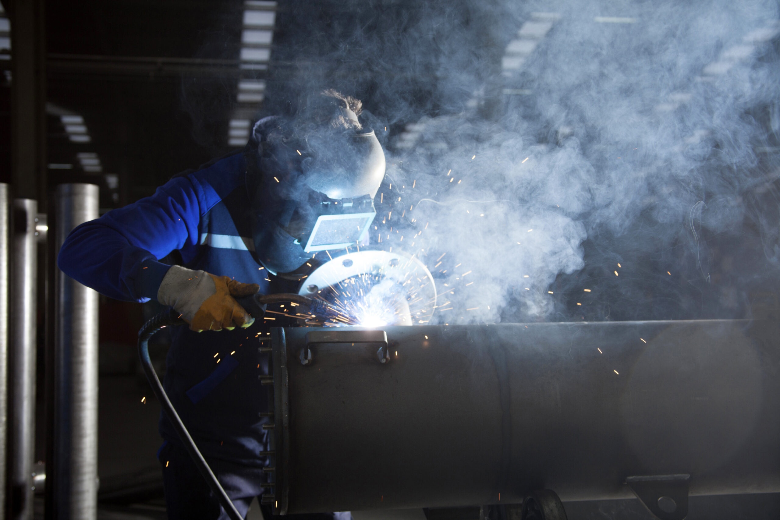 welding workshop and welder